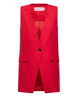 SIMONA CORSELLINI シングルボタンベスト - レッド - サムネイル1