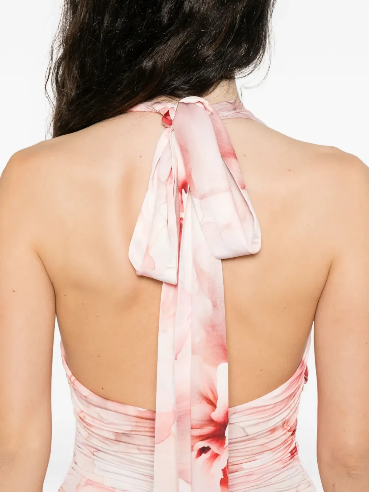 Babylone Paris V-neck floral-print mini dress - Pink - 画像5