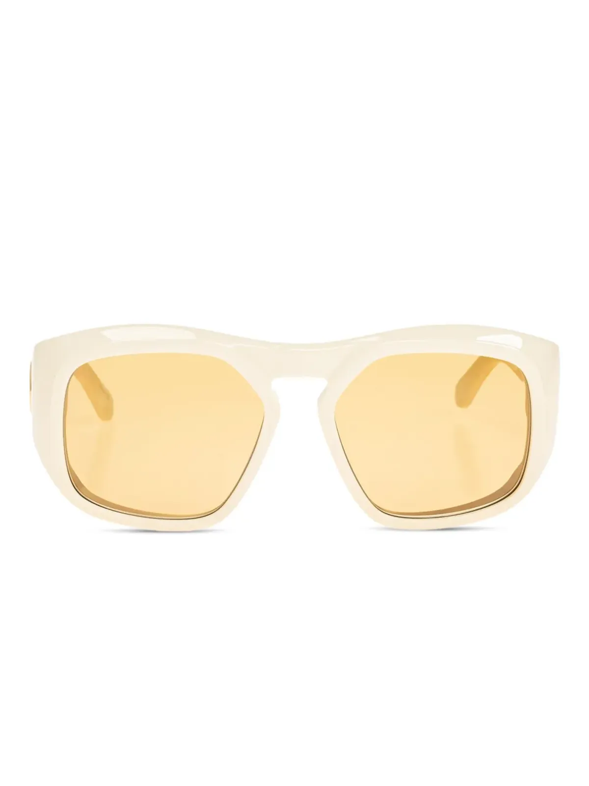 VALENTINO GARAVANI EYEWEAR logo-plaque sunglasses - Neutrals - 画像1