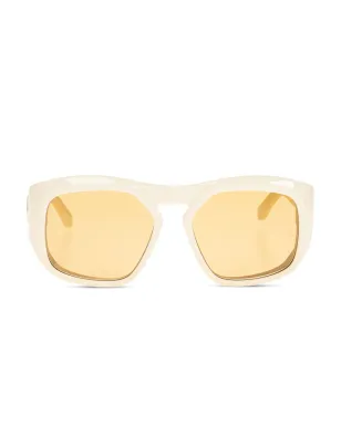 VALENTINO GARAVANI EYEWEAR logo-plaque sunglasses - Neutrals - サムネイル1