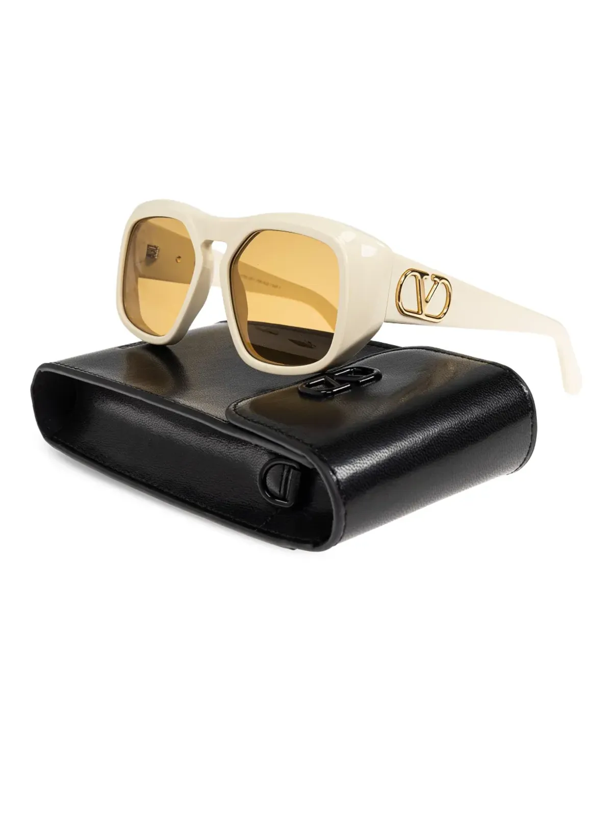VALENTINO GARAVANI EYEWEAR logo-plaque sunglasses - Neutrals - 画像2