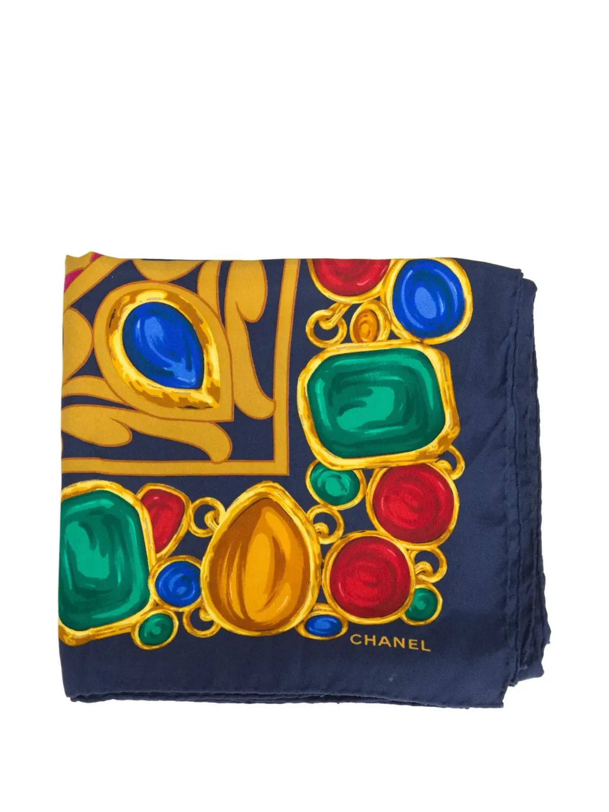 CHANEL Pre-Owned 1980年代ジェムストーンプリントスカーフ - 画像1