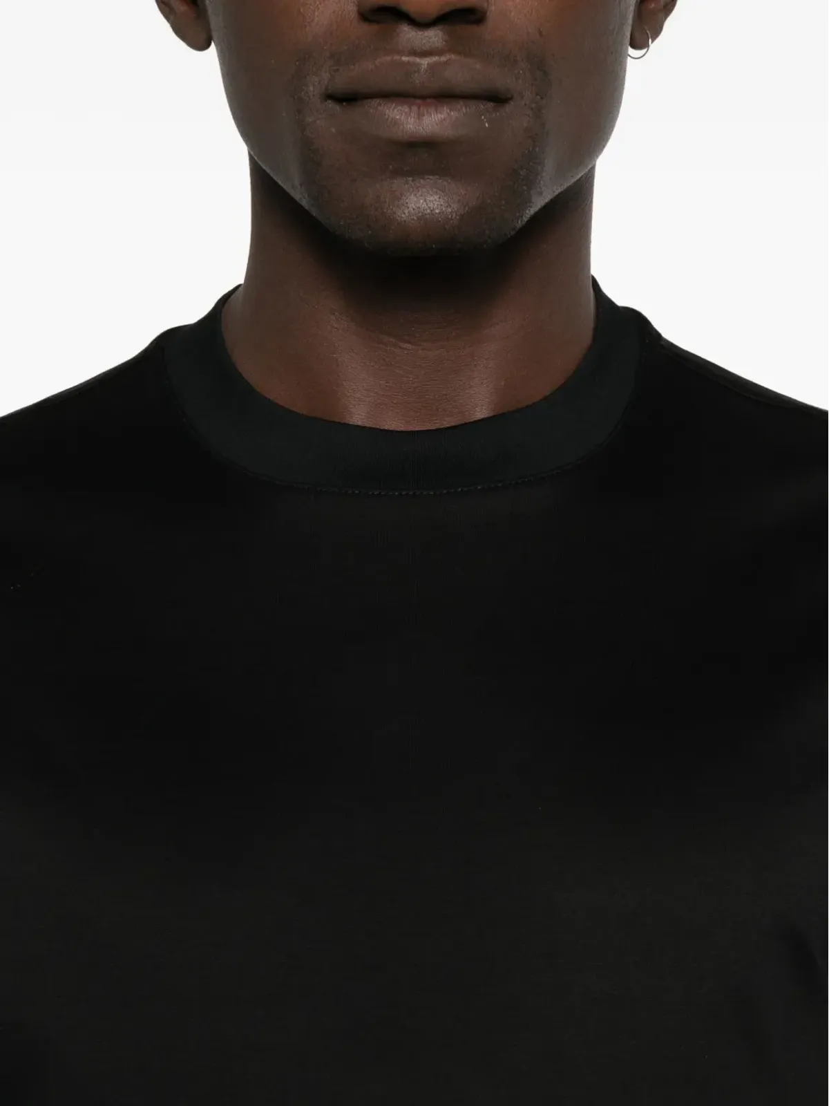 YES LONDON パネルデザイン コットンTシャツ - ブラック - 画像4