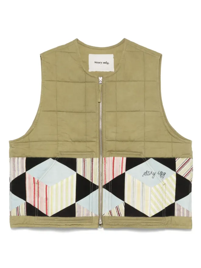 STORY mfg. STORY mfg. Saturn waistcoat - Greenの商品画像