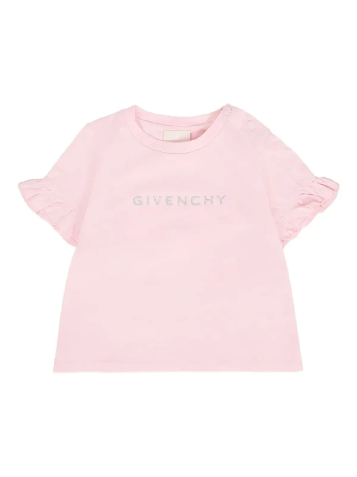 Givenchy Kids フリル付きロゴTシャツ - 画像1