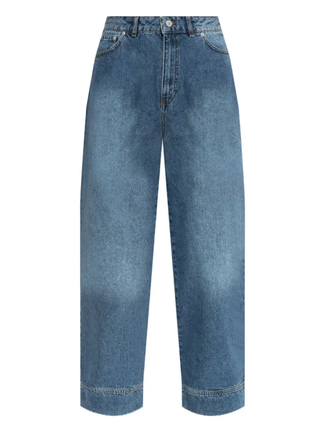 Officine Generale Officine Generale Naoko カフド・ワイドレッグジーンズ - ブルーの商品画像