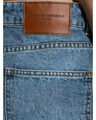Officine Generale Naoko カフド・ワイドレッグジーンズ - ブルー - サムネイル5