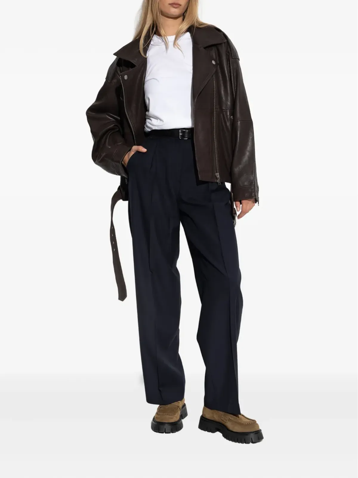 Officine Generale ルシュディテール半袖Tシャツ（ホワイト） - 画像2