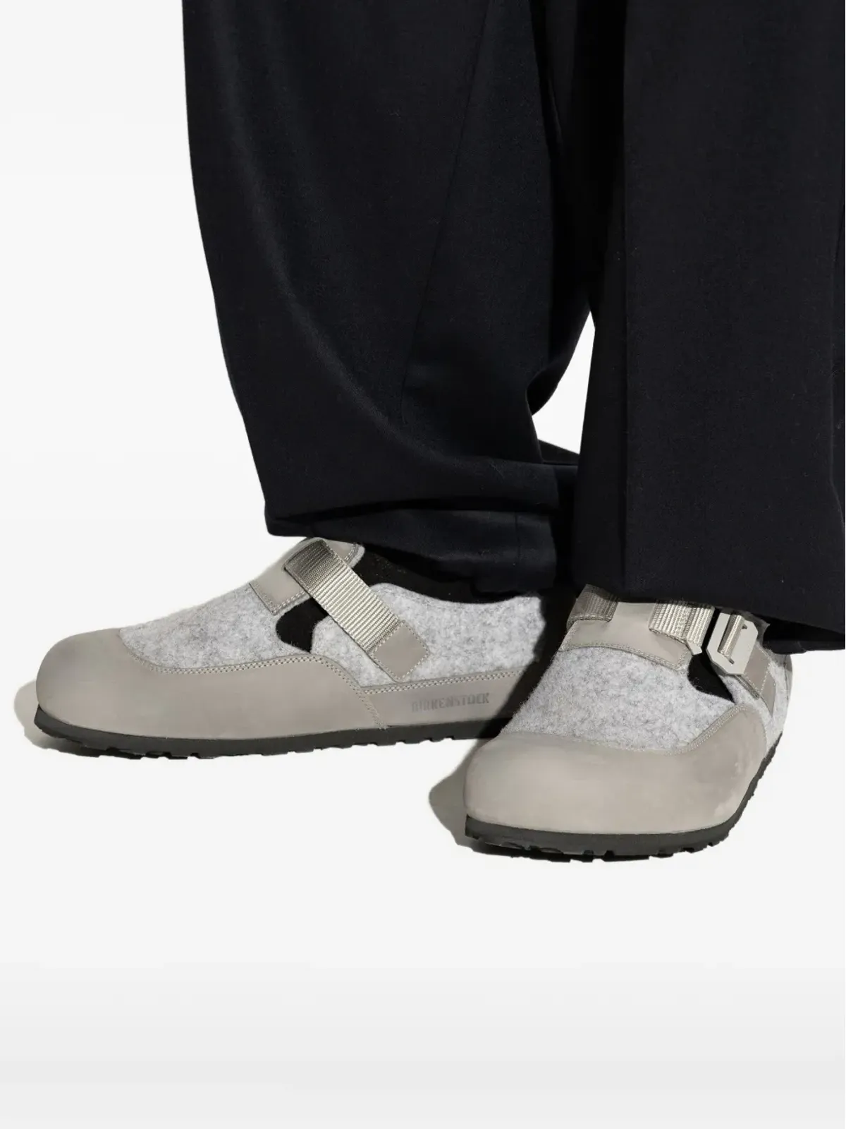 Birkenstock London Nova バックルストラップ フェルト ローファー - 画像4