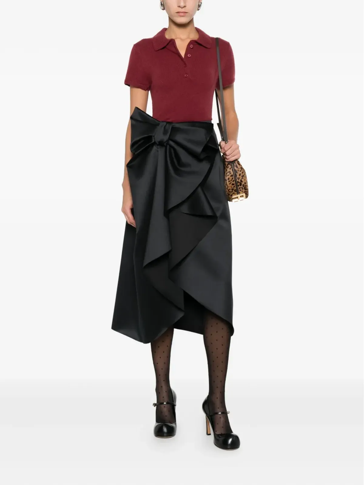Viktor & Rolf ボウモチーフ付きミディスカート - 画像2