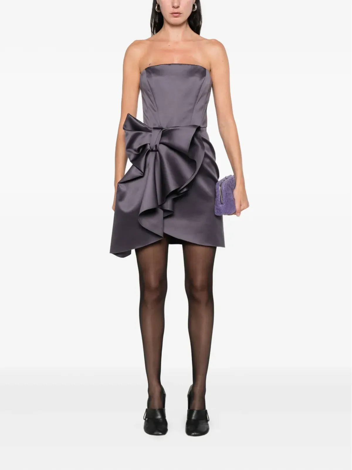 Viktor & Rolf ボウ装飾ミニドレス - 画像2