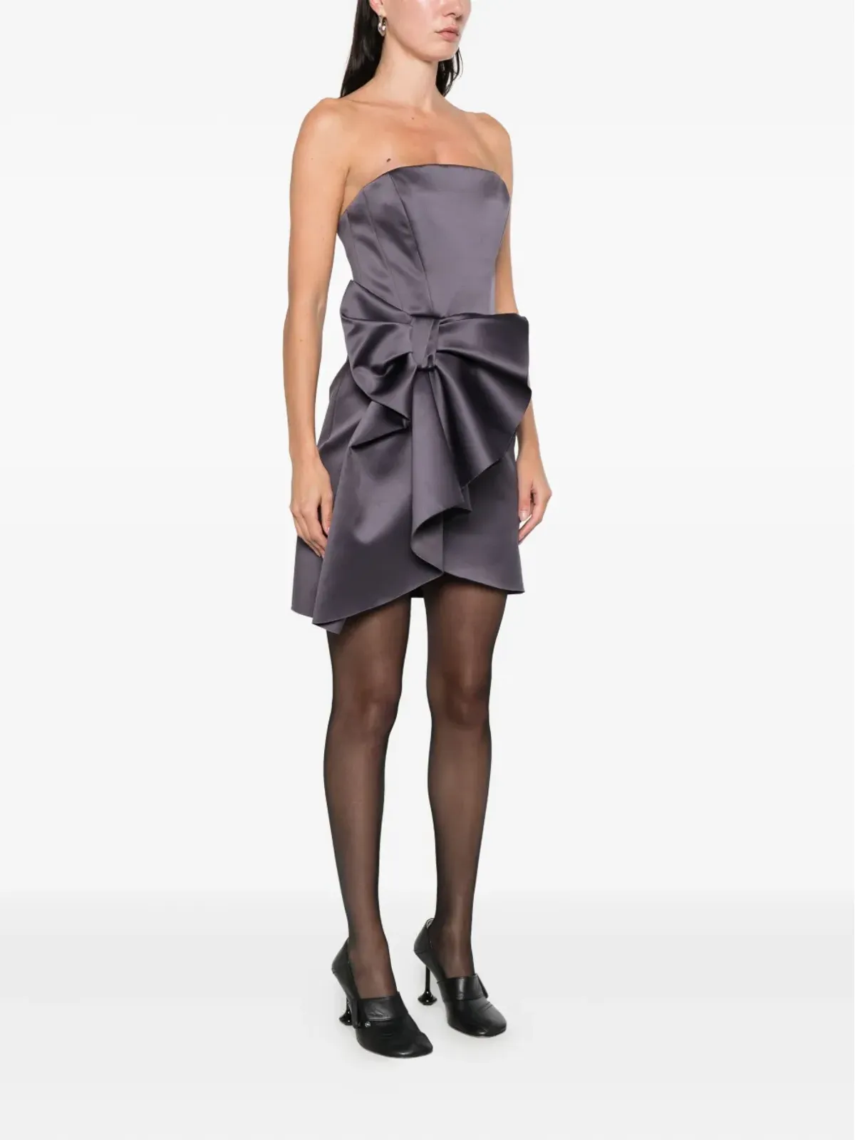 Viktor & Rolf ボウ装飾ミニドレス - 画像3