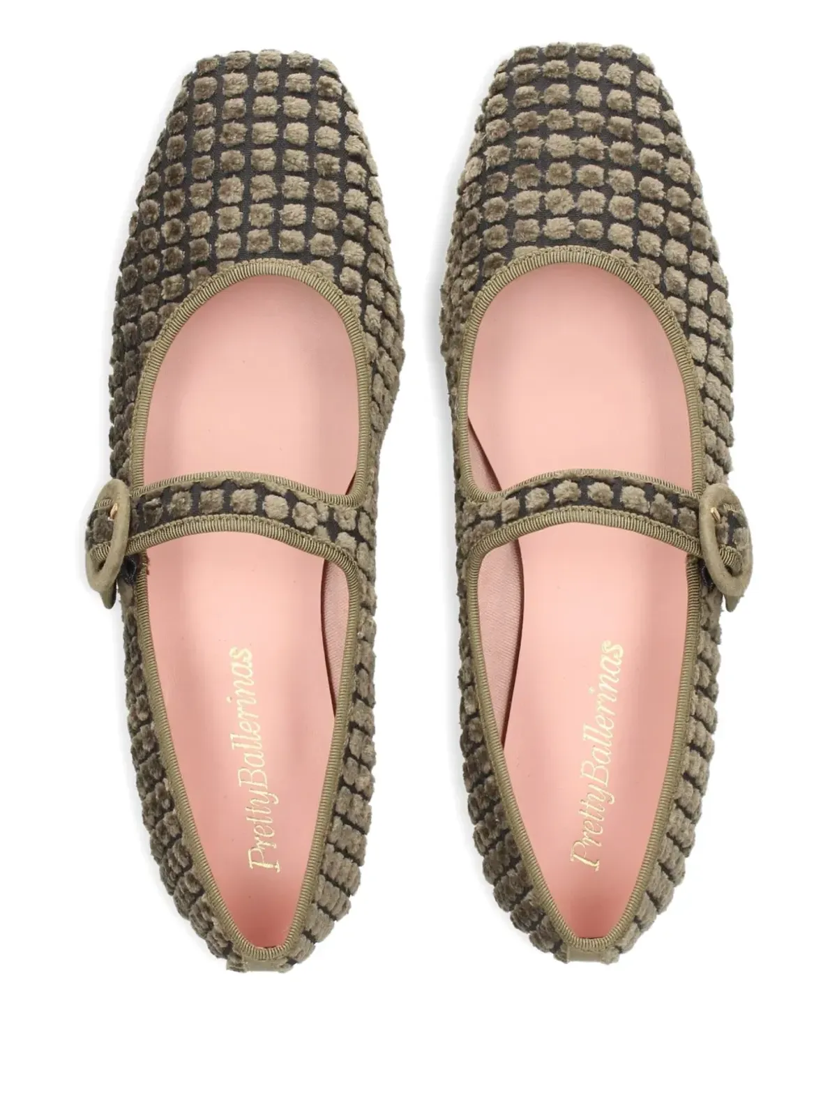 Pretty Ballerinas Georgia バックルディテール バレエフラット - グリーン - 画像4