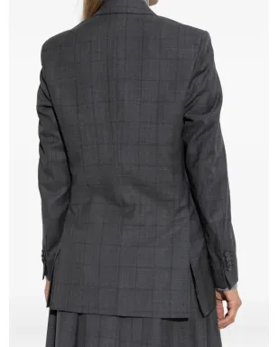 Officine Generale ダブルブレスト チェック柄 ブレザー - サムネイル4