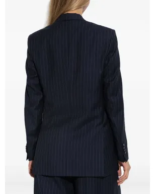 Officine Generale ピンストライプ ダブルブレストジャケット - サムネイル4