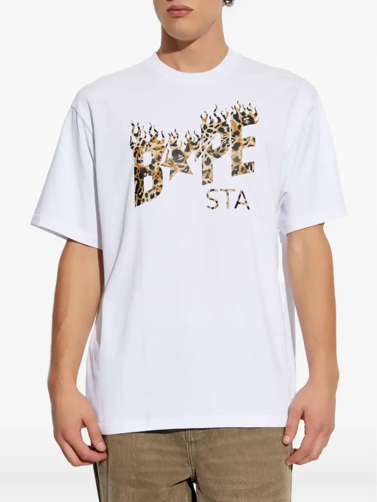 A BATHING APE® Bape STA leopard-print T-shirt - White - 画像3