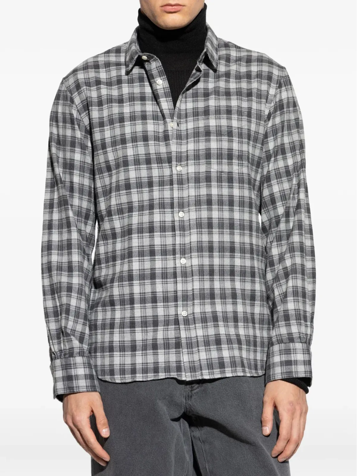 Officine Generale チェック柄ポケットシャツ - 画像3