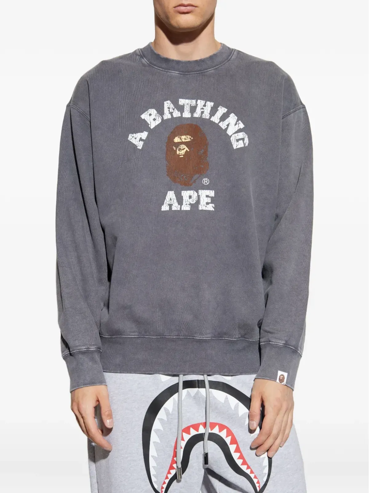 A BATHING APE® ロゴプリント スウェットシャツ - グレー - 画像3