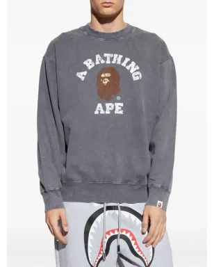 A BATHING APE® ロゴプリント スウェットシャツ - グレー - サムネイル3