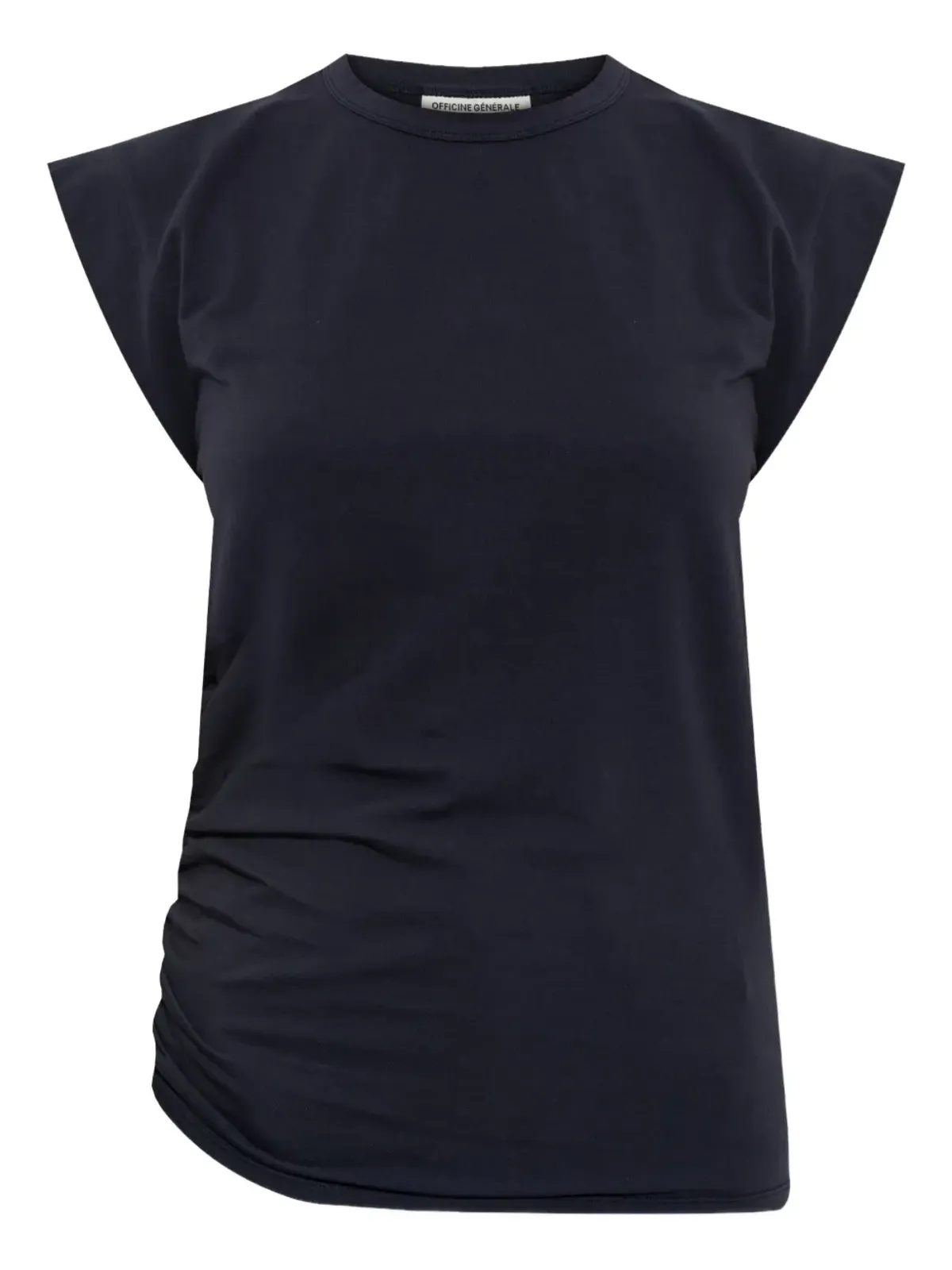 Officine Generale ギャザー入りコットンTシャツ - 画像1
