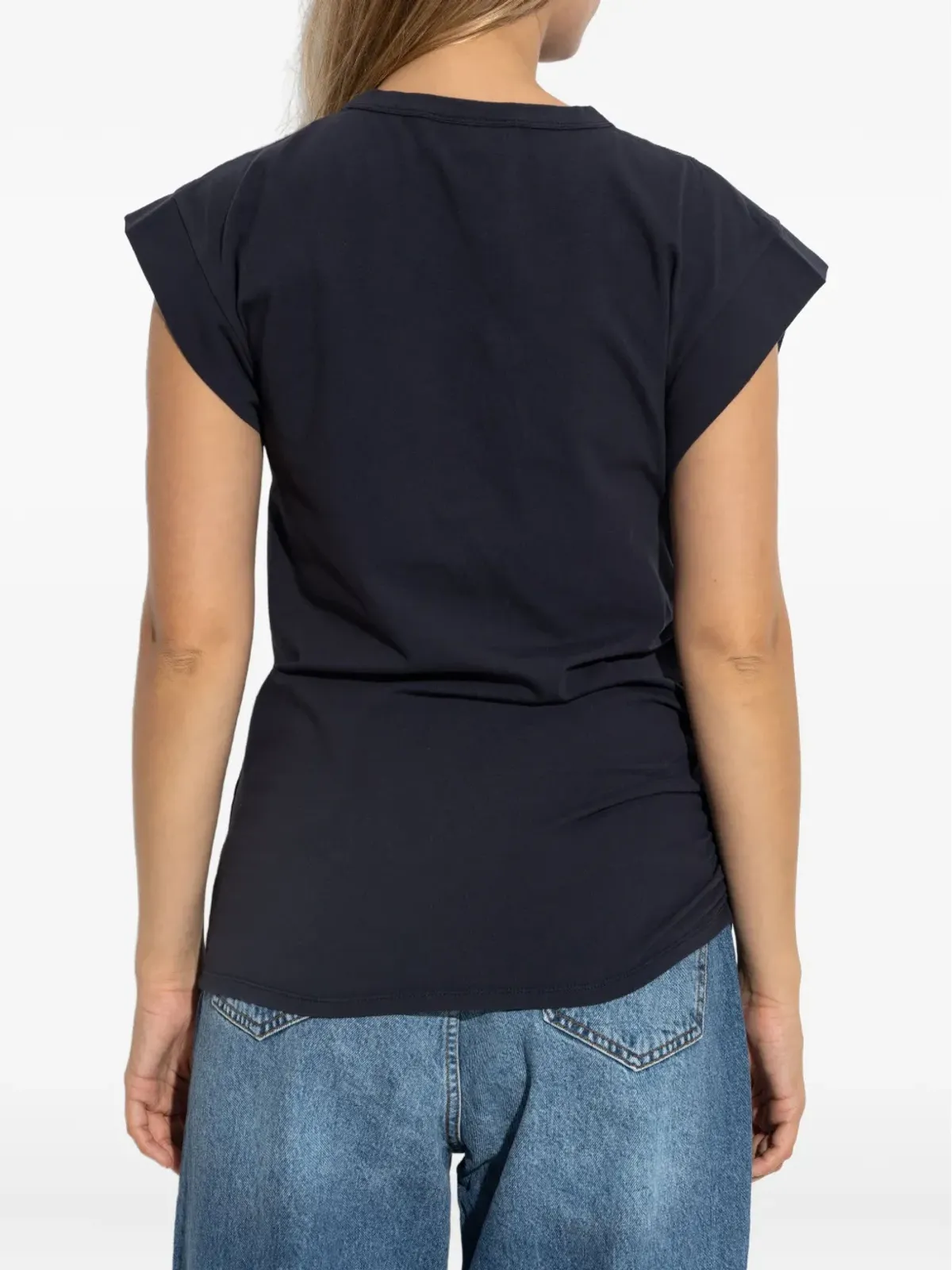 Officine Generale ギャザー入りコットンTシャツ - 画像4
