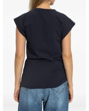 Officine Generale ギャザー入りコットンTシャツ - サムネイル4