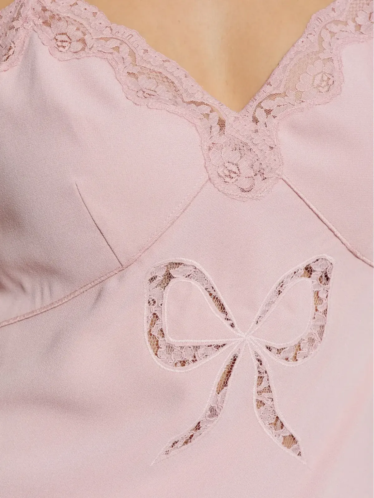 LoveShackFancy Manuela レーストリムボウドレス - 画像5