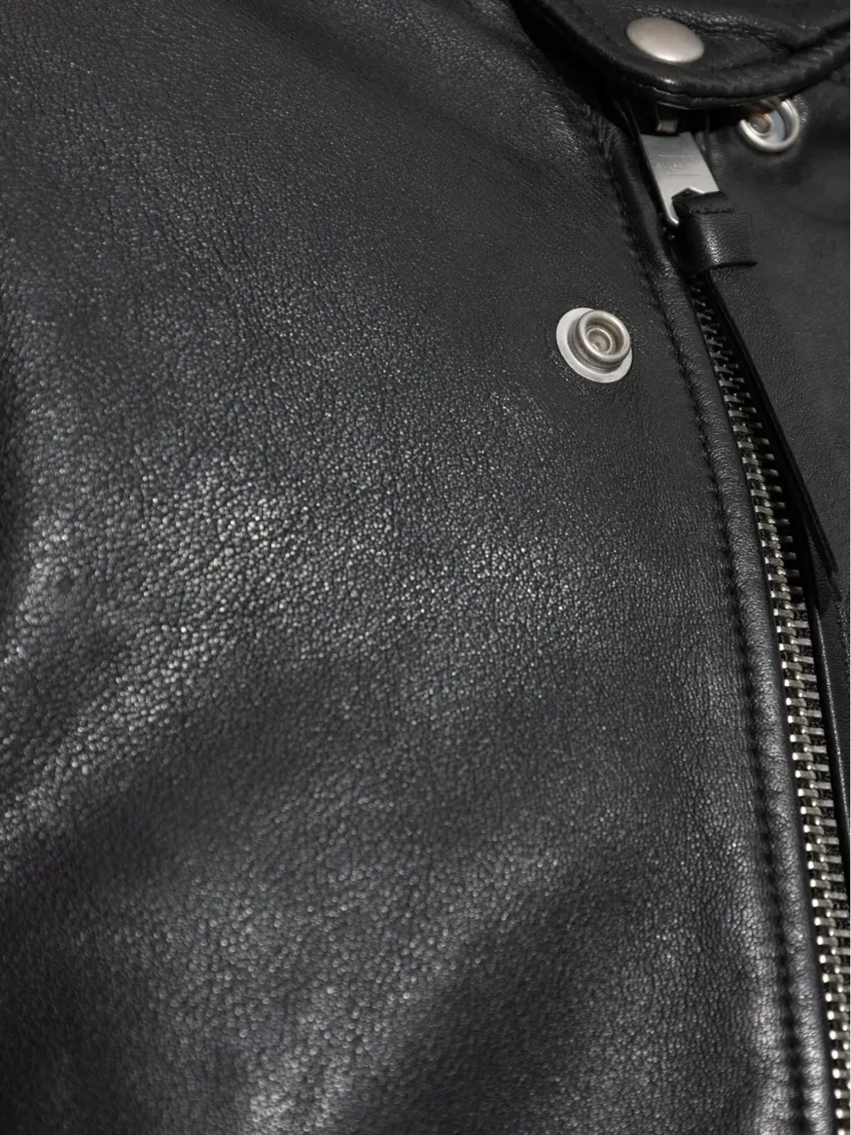 AllSaints ジップアップ バイカージャケット ブラック - 画像5