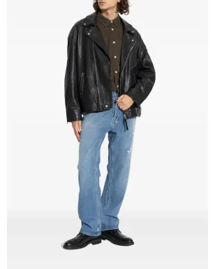 AllSaints ジップアップ バイカージャケット ブラック - サムネイル2