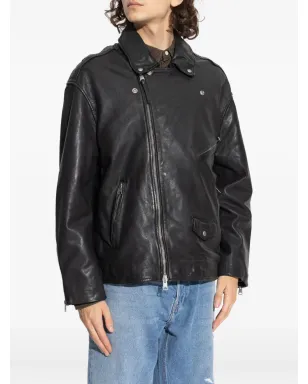 AllSaints ジップアップ バイカージャケット ブラック - サムネイル3