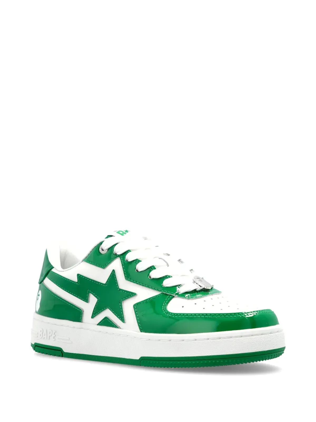 A BATHING APE® 星柄パネルレザースニーカー - 画像2