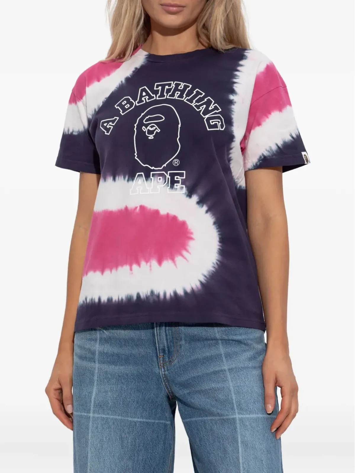 A BATHING APE® タイダイ柄ロゴTシャツ - 画像3