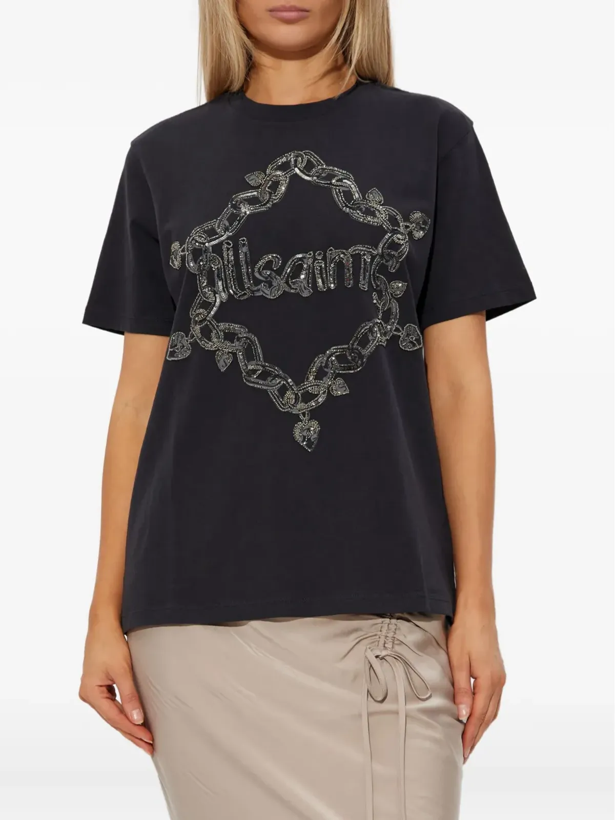 AllSaints ドリップTシャツ ブラック - 画像3