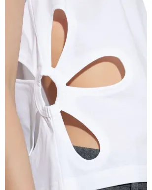 Noir Kei Ninomiya 花柄カットアウトTシャツ - サムネイル5