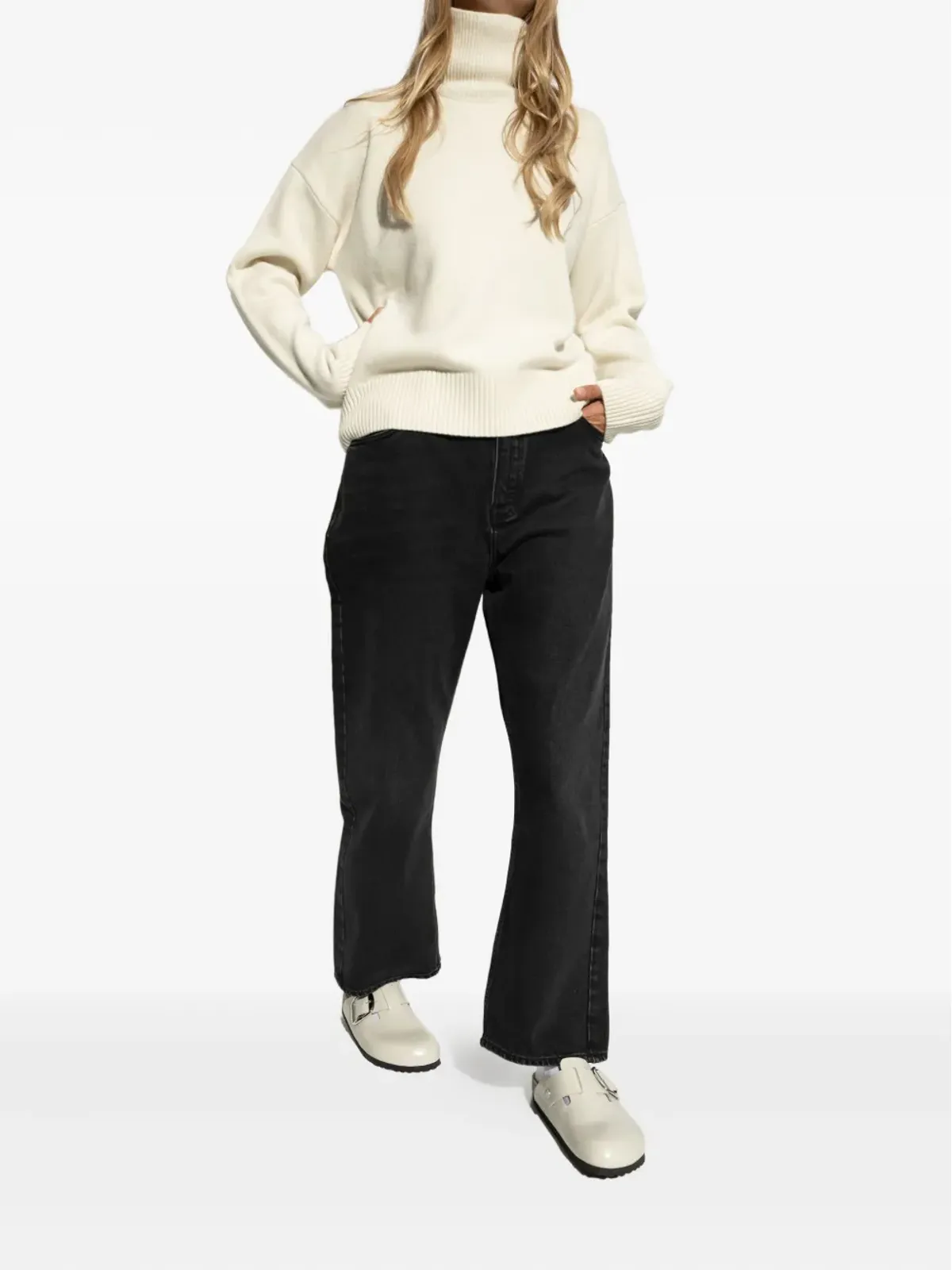 Birkenstock ボストン ビッグバックル レザー クロッグ - 画像5