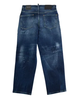DSQUARED2 KIDS ペイントスプラッター ダメージ加工デニムジーンズ - ブルー - サムネイル2
