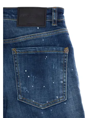 DSQUARED2 KIDS ペイントスプラッター ダメージ加工デニムジーンズ - ブルー - サムネイル3