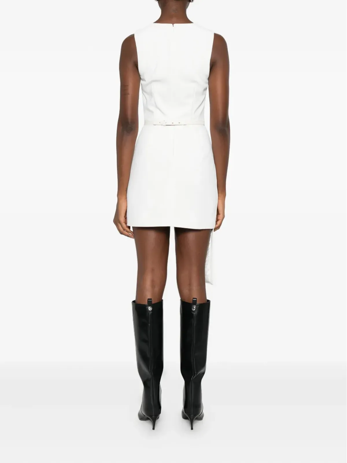 Elisabetta Franchi ウェストディテール アシンメトリック パーティドレス - 画像4