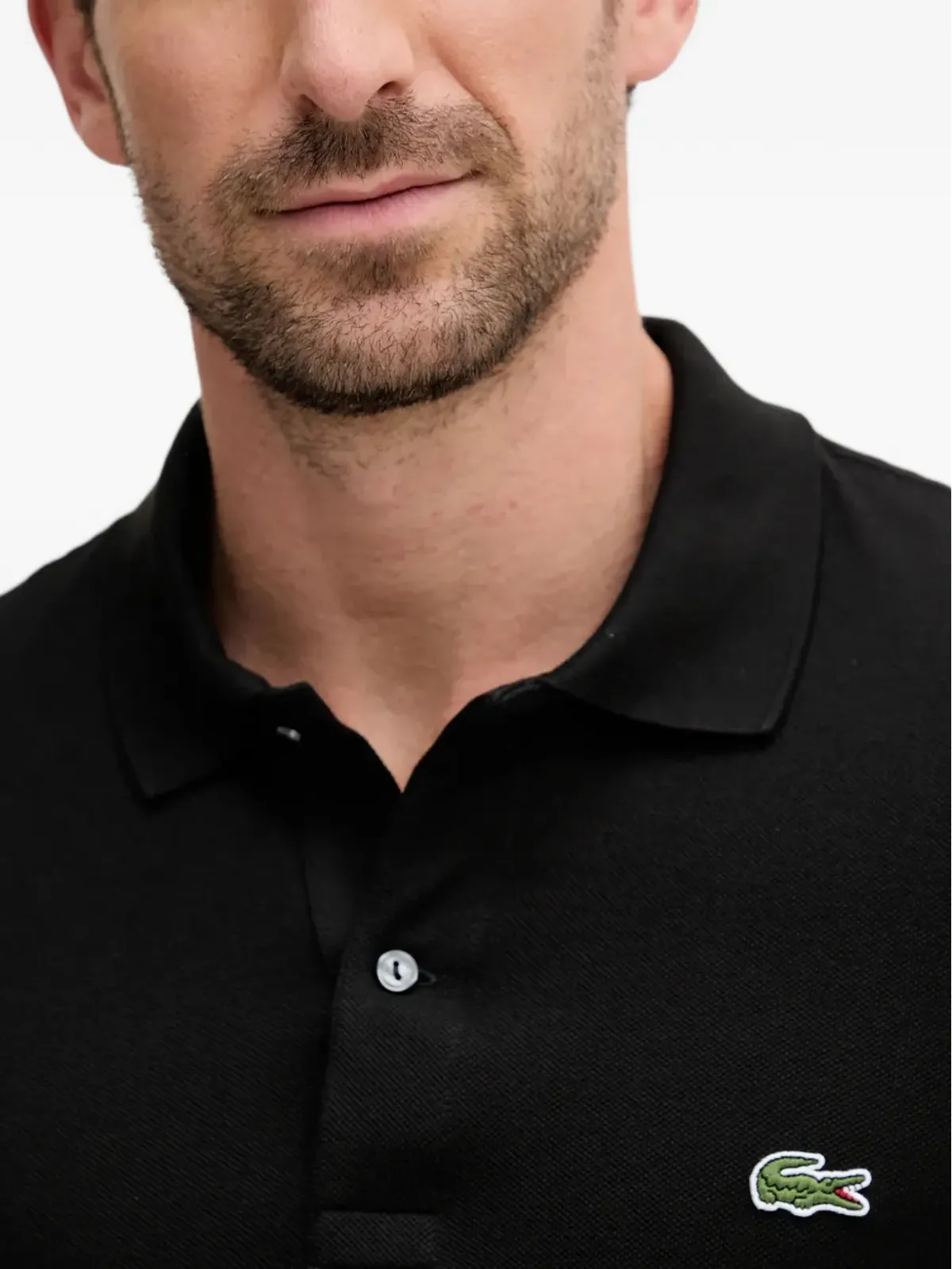 Lacoste ロングスリーブポロシャツ - ブラック - 画像5