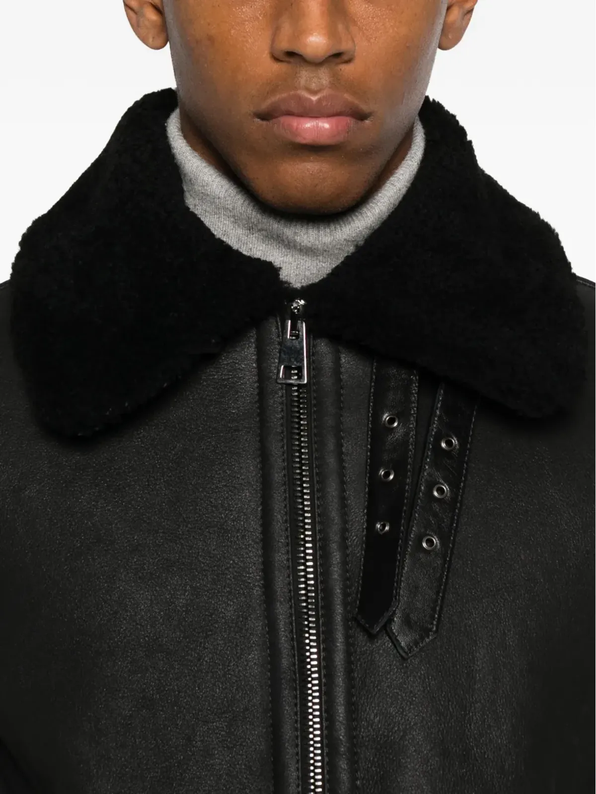 ERALDO Wright suede jacket - Black - 画像5