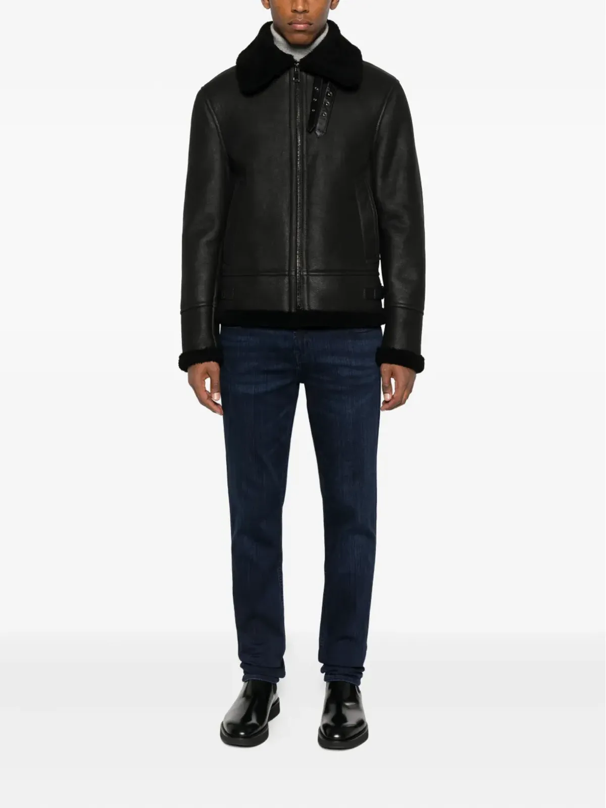 ERALDO Wright suede jacket - Black - 画像2