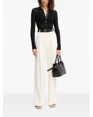 Elisabetta Franchi パターン柄ニット ポロトップ - ブラック - サムネイル2