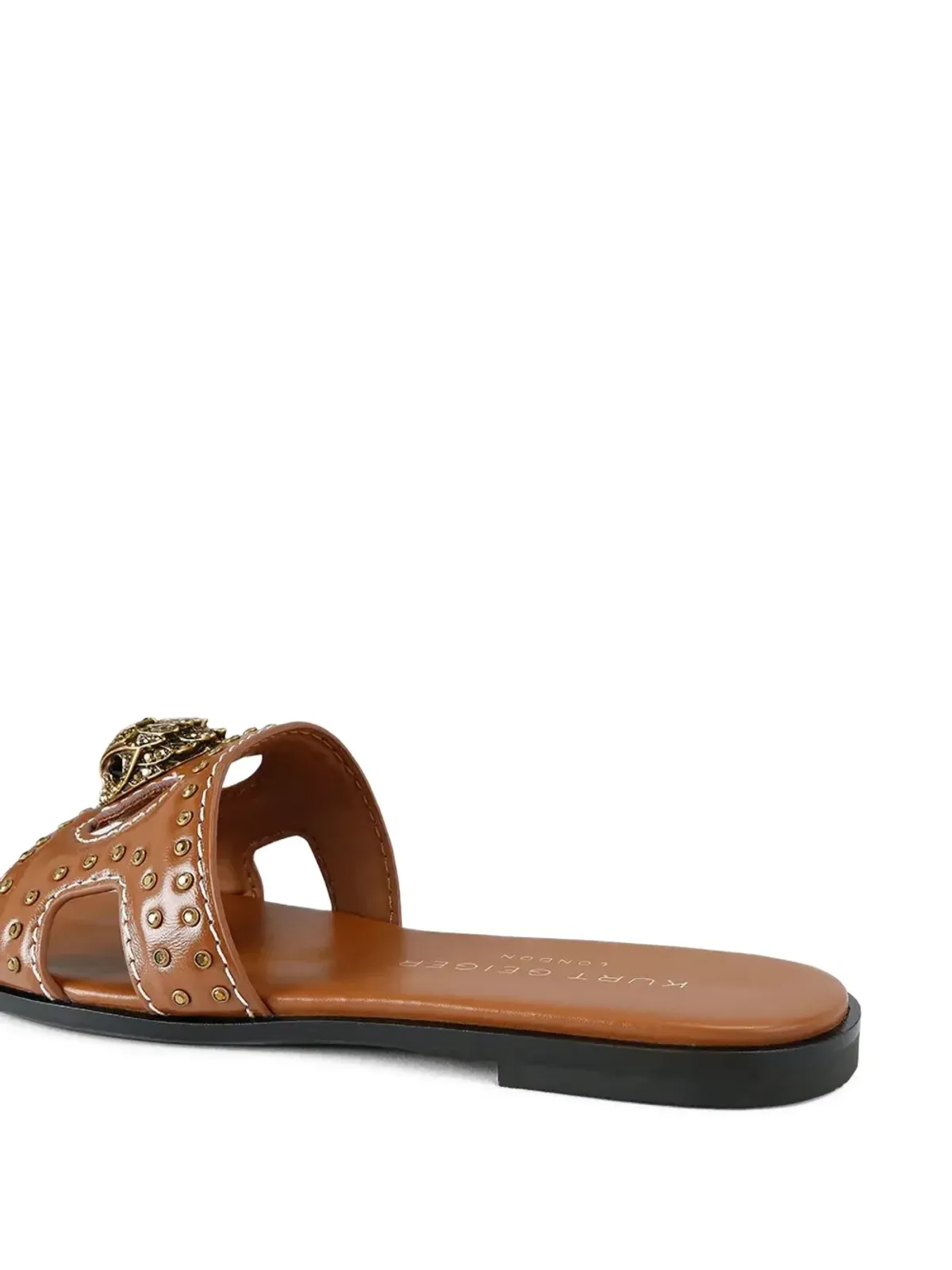 Kurt Geiger London イーグルヘッドディテールスタッズ付きフラットサンダル - 画像4