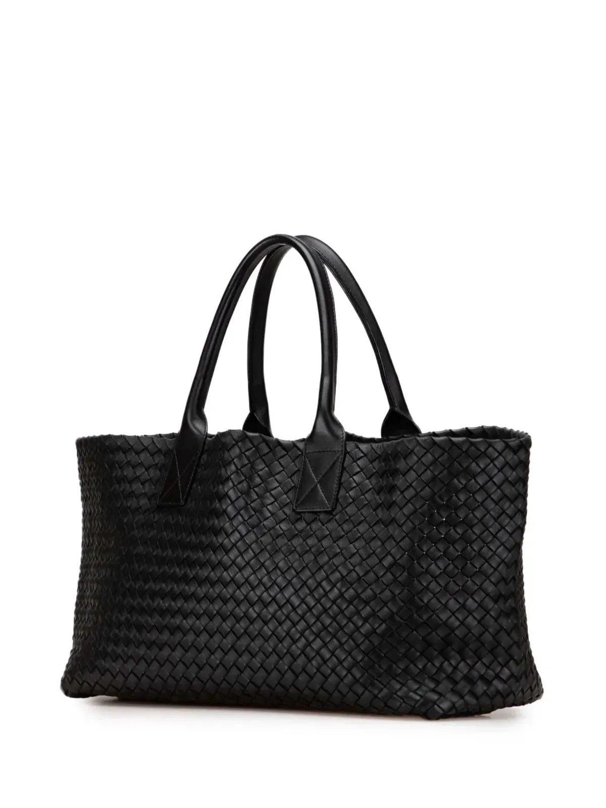 Bottega Veneta Pre-Owned 2012-2025 ミディアム ラムスキン インテレッチョ Cabat トートバッグ - ブラック - 画像3