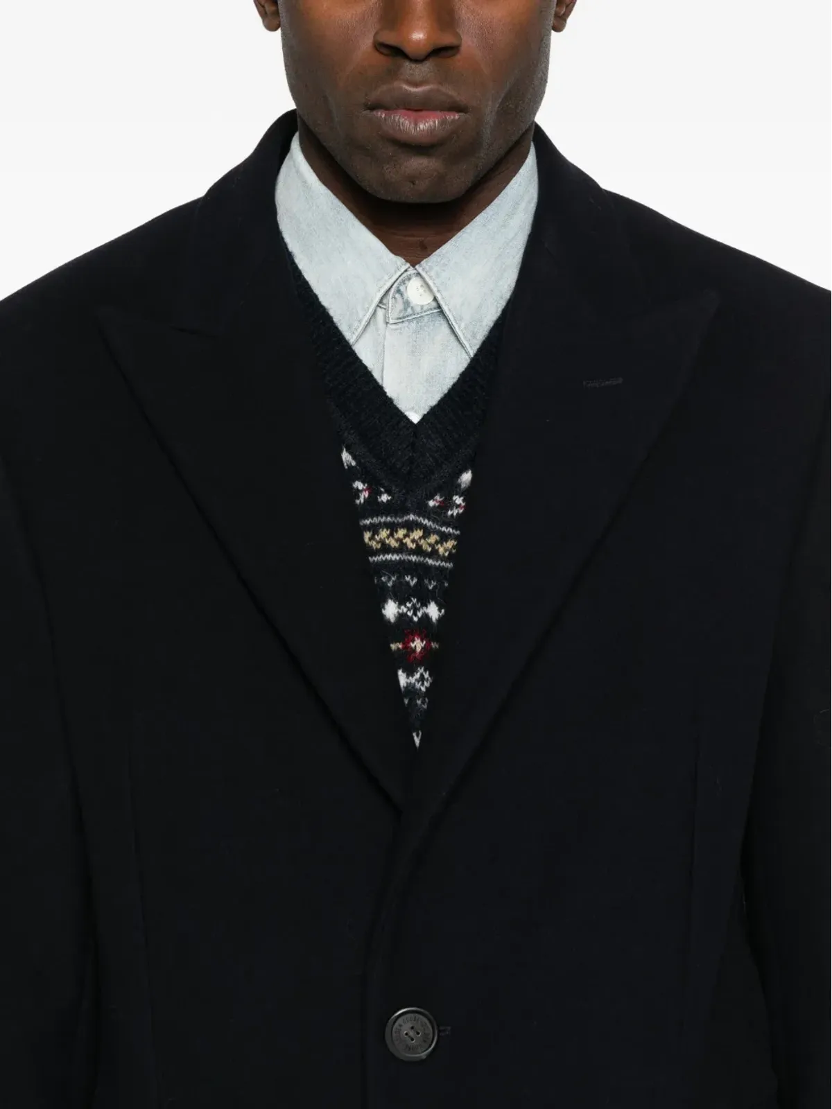 Golden Goose ウール混紡ボタンコート - 画像5