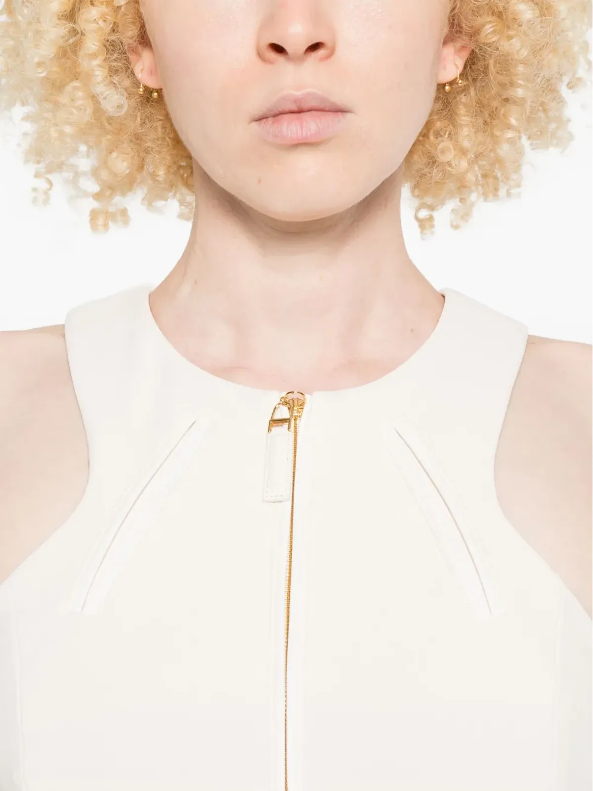 Elisabetta Franchi ジップフロント ノースリーブ ジャンプスーツ - 画像5