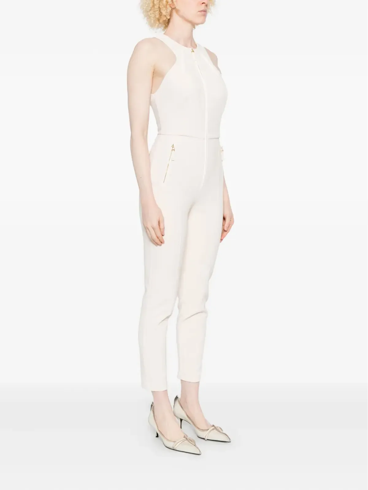 Elisabetta Franchi ジップフロント ノースリーブ ジャンプスーツ - 画像3