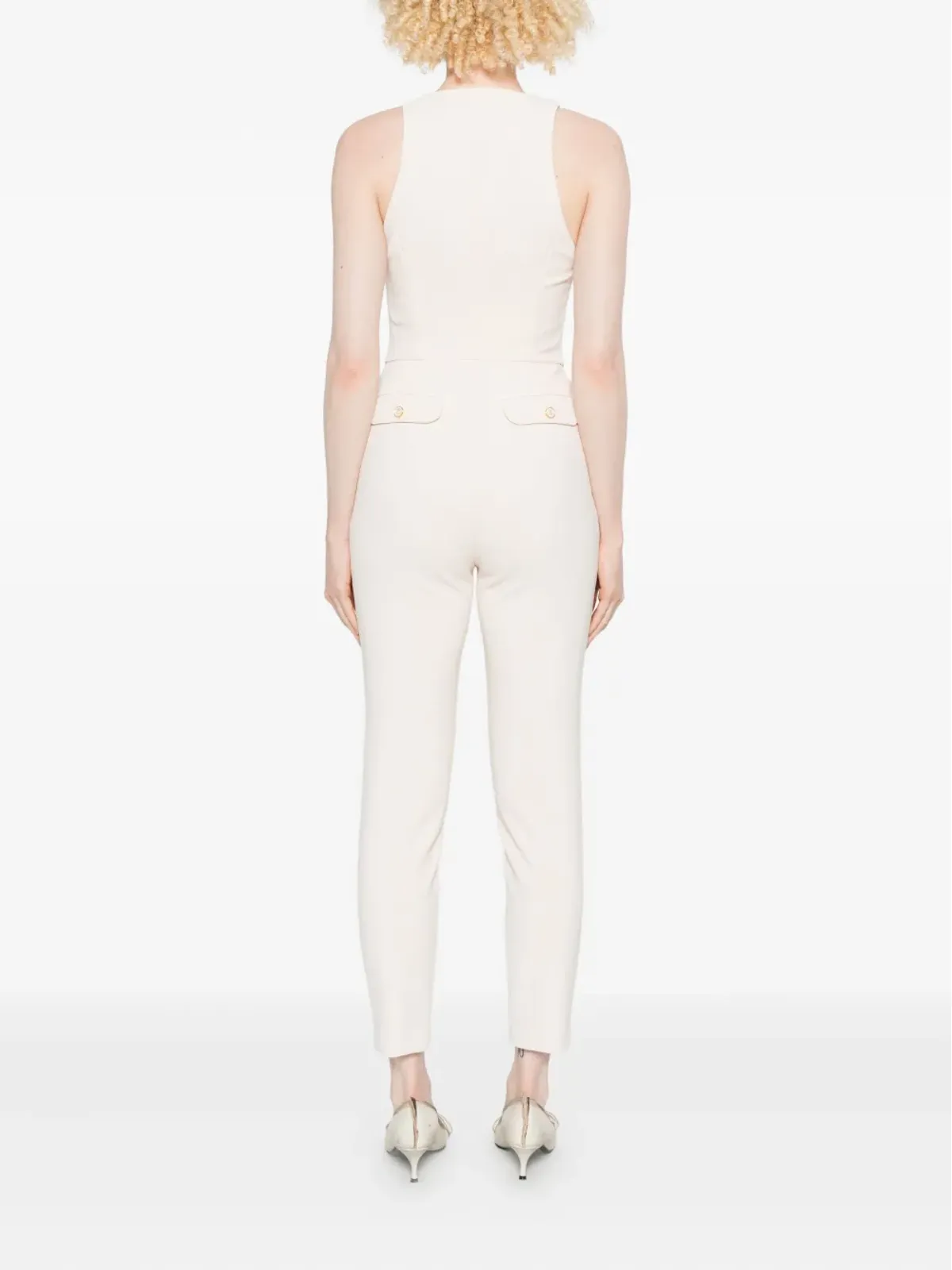 Elisabetta Franchi ジップフロント ノースリーブ ジャンプスーツ - 画像4