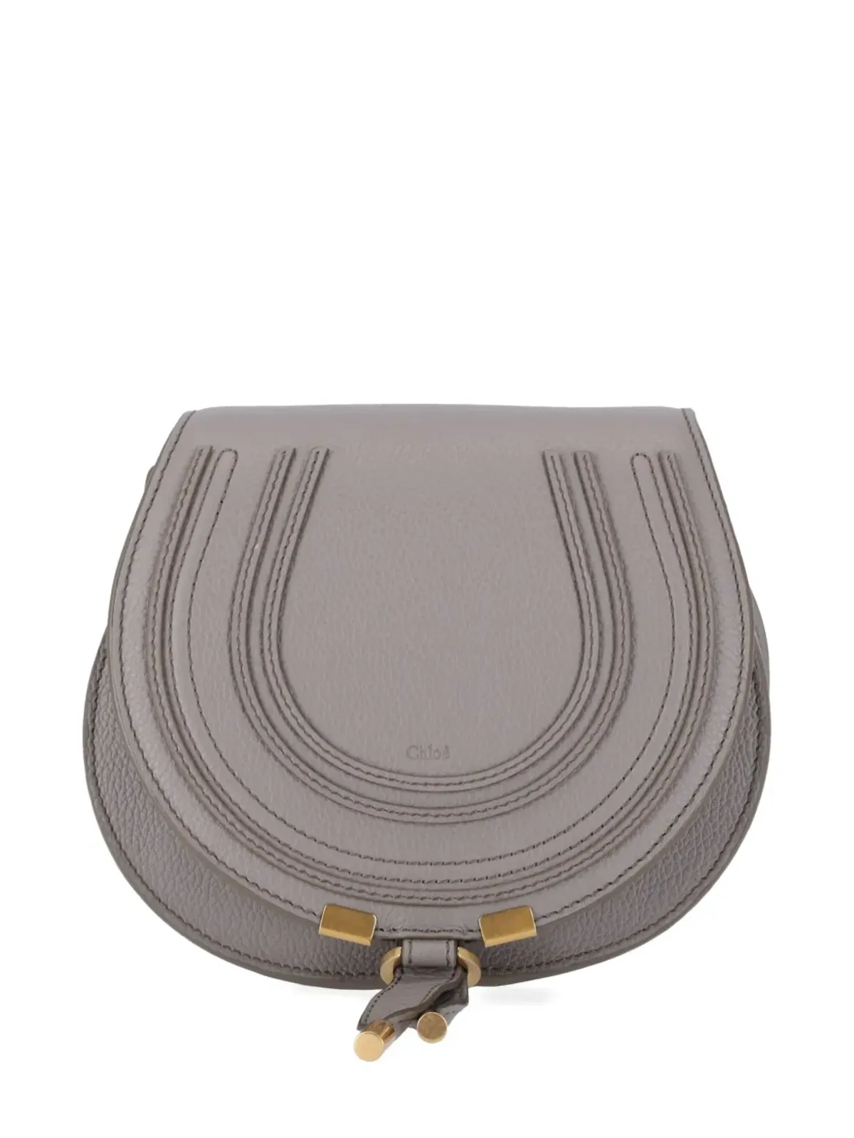 Chloé 小さめ Marcie U字型フラップショルダーバッグ - グレー - 画像1