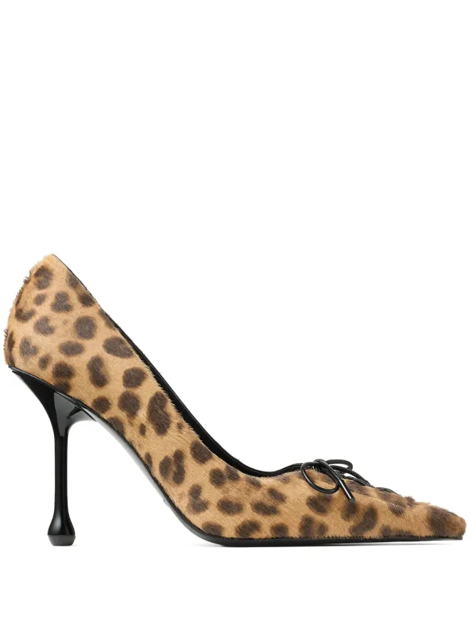 Jimmy Choo Jimmy Choo Scarlett leopard-print レースアップパンプス - ブラウンの商品画像